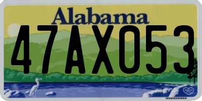 AL license plate 47AX053
