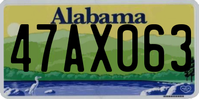 AL license plate 47AX063
