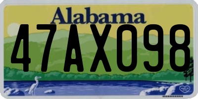 AL license plate 47AX098