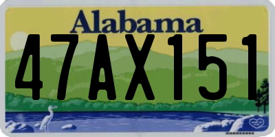 AL license plate 47AX151