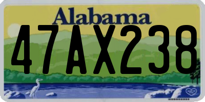 AL license plate 47AX238