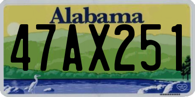 AL license plate 47AX251