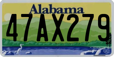 AL license plate 47AX279