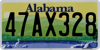 AL license plate 47AX328