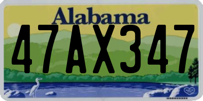AL license plate 47AX347