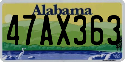 AL license plate 47AX363