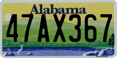 AL license plate 47AX367