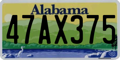 AL license plate 47AX375