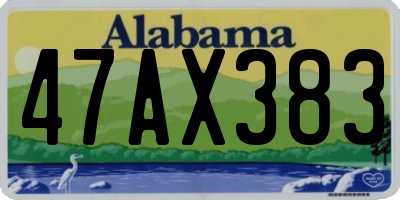 AL license plate 47AX383