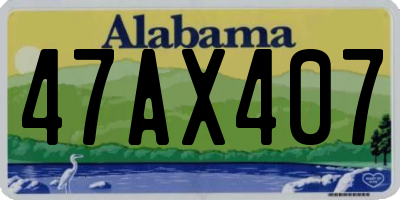 AL license plate 47AX407