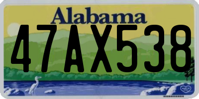 AL license plate 47AX538