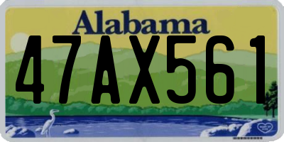 AL license plate 47AX561