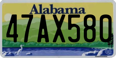 AL license plate 47AX580