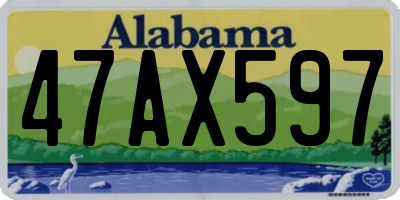 AL license plate 47AX597