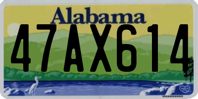 AL license plate 47AX614