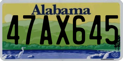AL license plate 47AX645