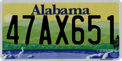AL license plate 47AX651