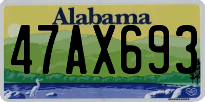 AL license plate 47AX693