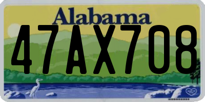 AL license plate 47AX708