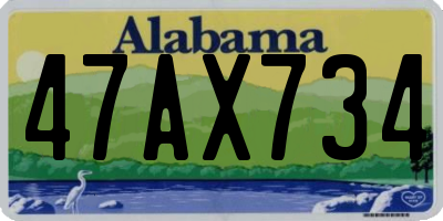 AL license plate 47AX734