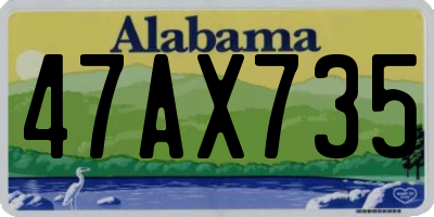 AL license plate 47AX735