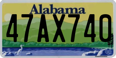 AL license plate 47AX740
