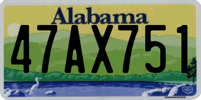 AL license plate 47AX751