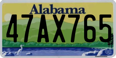 AL license plate 47AX765