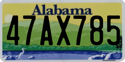 AL license plate 47AX785