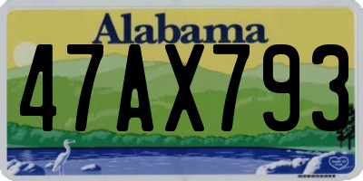 AL license plate 47AX793