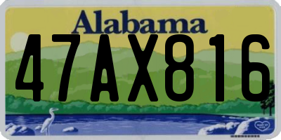 AL license plate 47AX816
