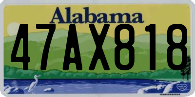 AL license plate 47AX818