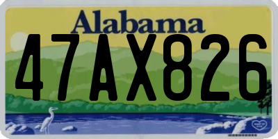 AL license plate 47AX826