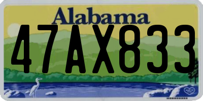 AL license plate 47AX833