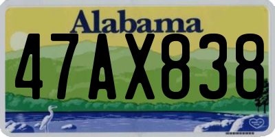 AL license plate 47AX838