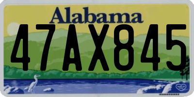 AL license plate 47AX845