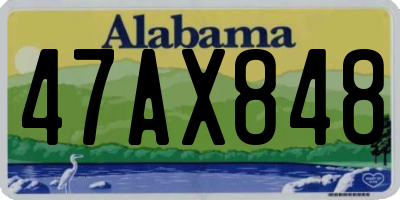AL license plate 47AX848