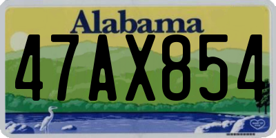 AL license plate 47AX854