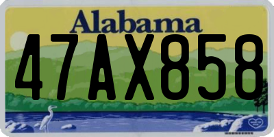 AL license plate 47AX858