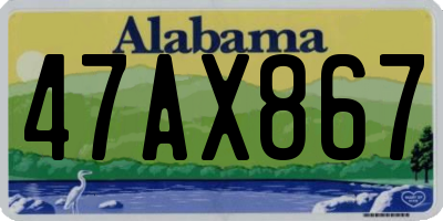 AL license plate 47AX867