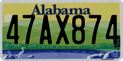 AL license plate 47AX874