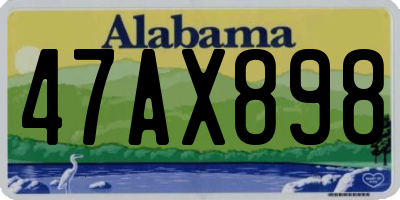 AL license plate 47AX898