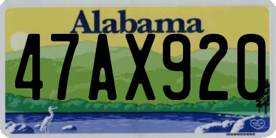 AL license plate 47AX920