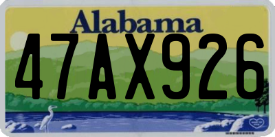 AL license plate 47AX926