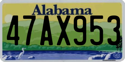 AL license plate 47AX953