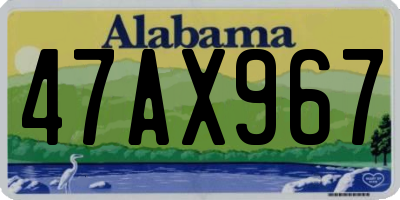 AL license plate 47AX967