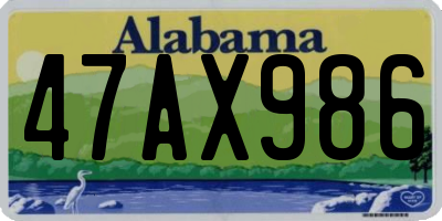 AL license plate 47AX986