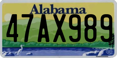 AL license plate 47AX989