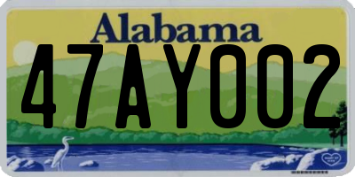 AL license plate 47AY002
