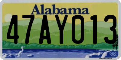 AL license plate 47AY013